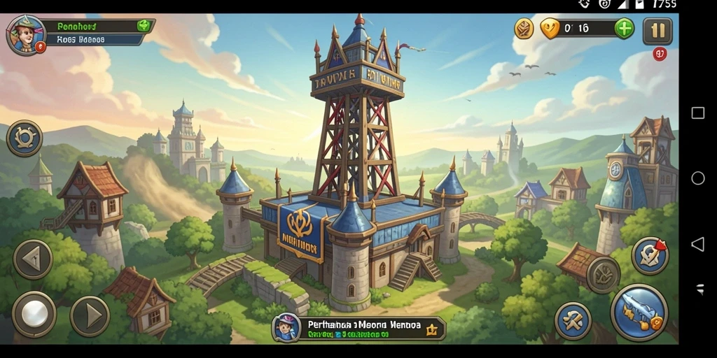 Tampilan gameplay seru dalam game Tower Defense.