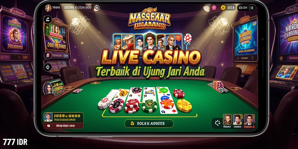 Tampilan gameplay Live Casino yang mendebarkan dan interaktif.