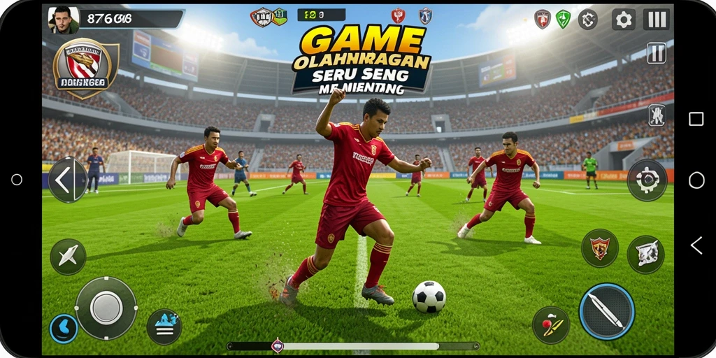 Tampilan menarik dari gameplay olahraga di 8768.