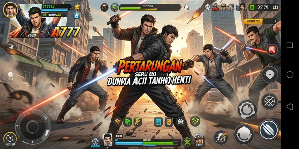 Tampilan gameplay A7777 dengan aksi seru dan mendebarkan.