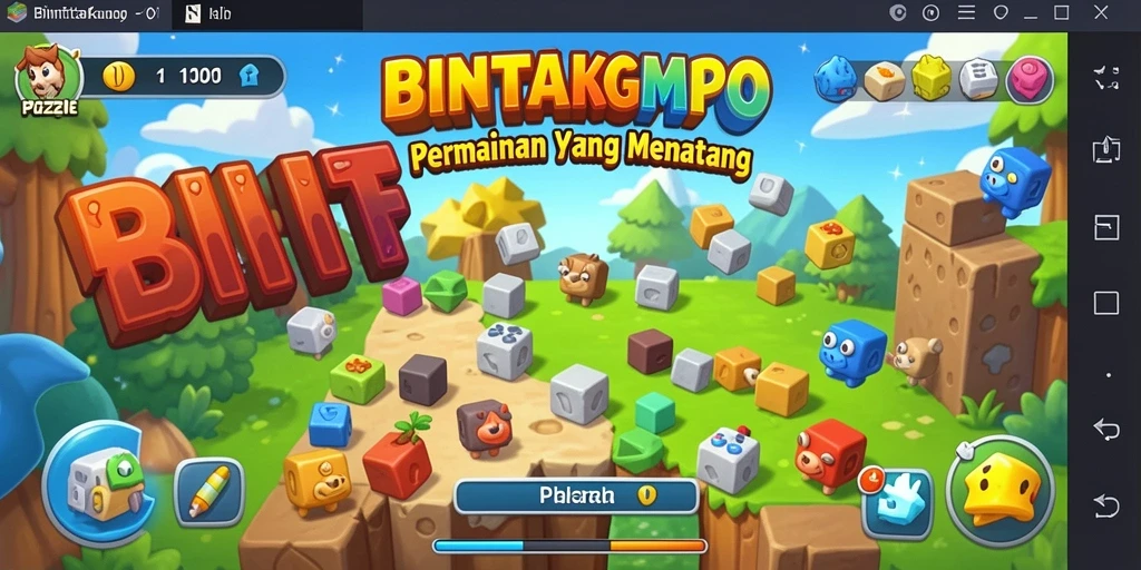 Tampilan gameplay BINTANGMPO dengan berbagai teka-teki seru.