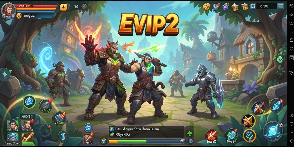 Tangkapan layar gameplay EVIP2 menunjukkan aksi RPG yang mendebarkan.
