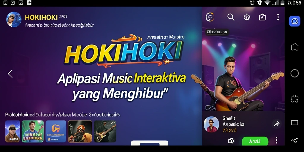 Screenshot gameplay HOKIHOKI yang menampilkan interaksi musik yang menghibur.