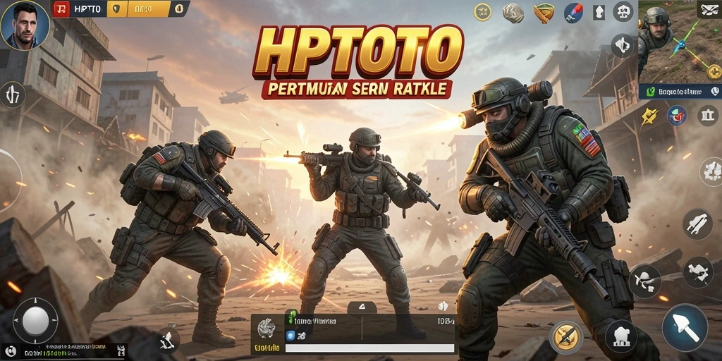 Gameplay HPTOTO yang mendebarkan dalam pertarungan Battle Royale.