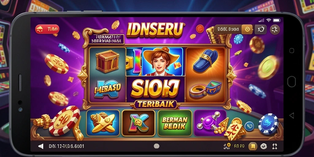 Tampilan menarik dari gameplay Slot IDNSERU dengan berbagai tema.