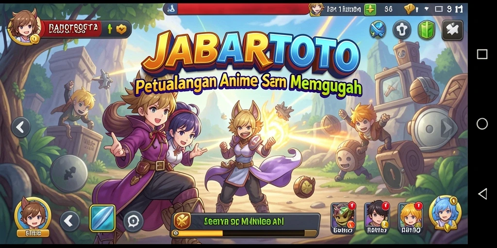 Tampilan gameplay JABARTOTO yang penuh warna dan dinamis.