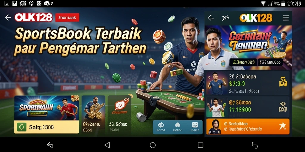 Gambar gameplay OLX128 menampilkan aktivitas taruhan olahraga yang mendebarkan.