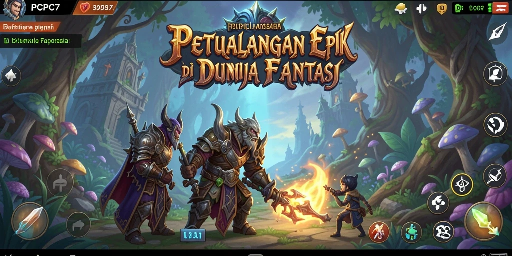 Tampilan gameplay PCPC7 menampilkan aksi RPG yang mendebarkan.