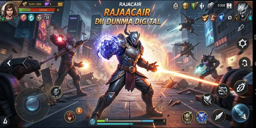 Tampilan aksi seru di arena pertarungan RAJACAIR.