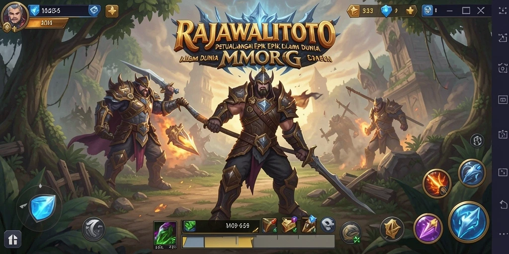 Screenshot gameplay RAJAWALITOTO yang menunjukkan petualangan seru dalam MMORPG.