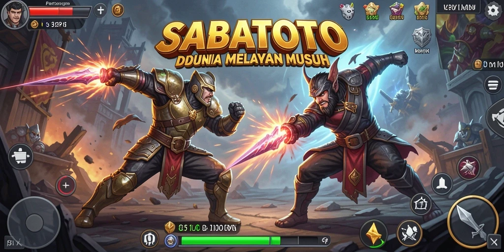 Screenshot gameplay SABATOTO menampilkan aksi pertarungan yang intens dan grafis yang menawan.
