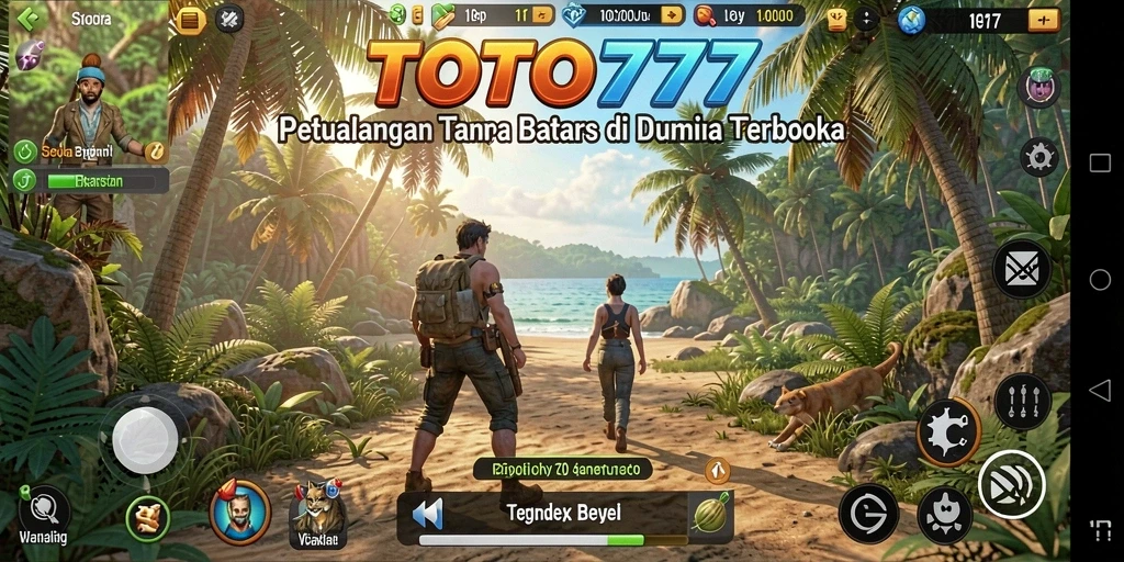 Screenshot TOTO777 menampilkan gameplay Open World yang menakjubkan dan penuh petualangan.